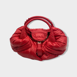 pre-owned FENDI X MONCLER red puffer handbag