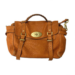 pre-loved MULBERRY orange leather handbag 