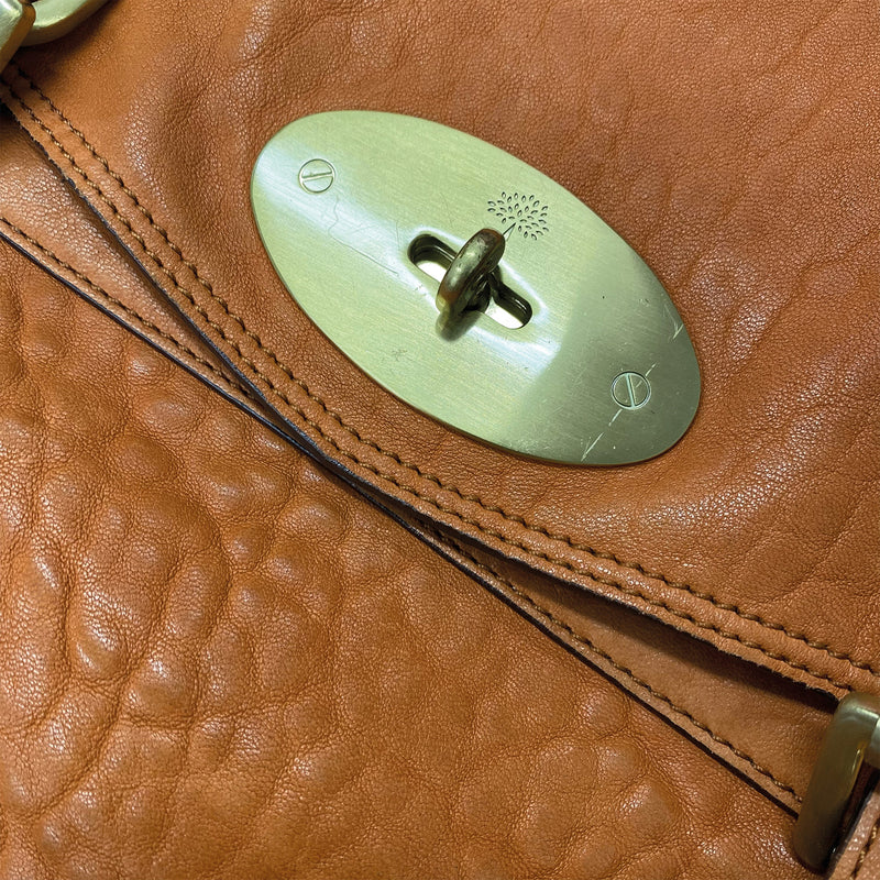 second-hand MULBERRY orange leather handbag 