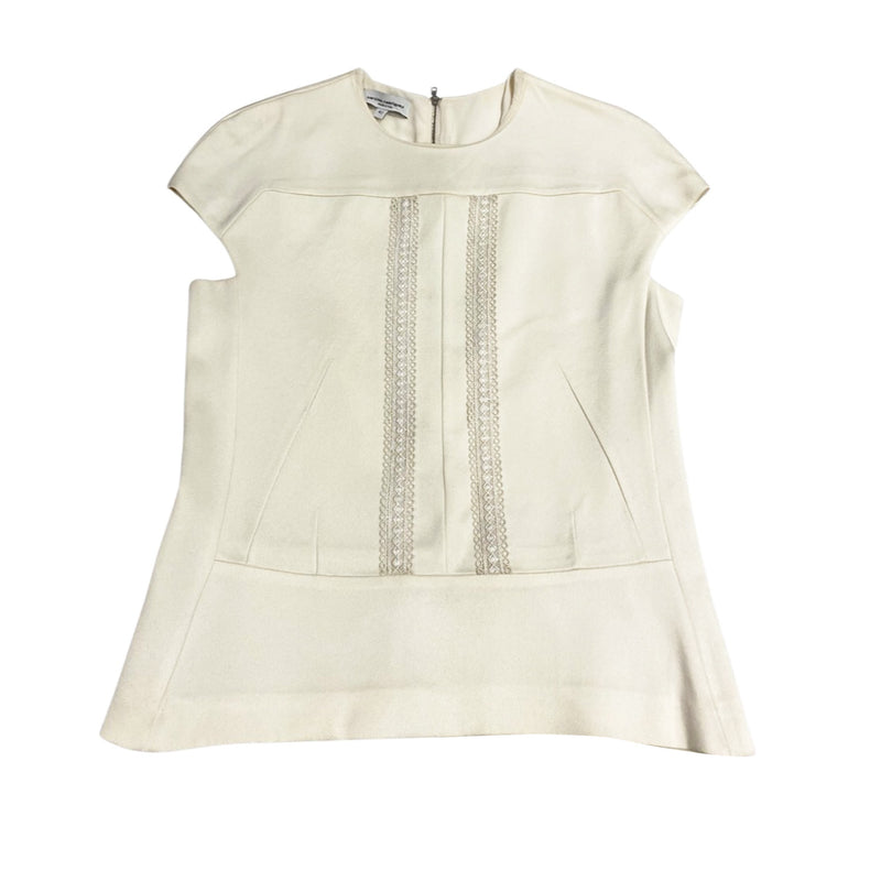 pre-owned NARCISO RODRIGUEZ ercu lace detail top | Size FR42