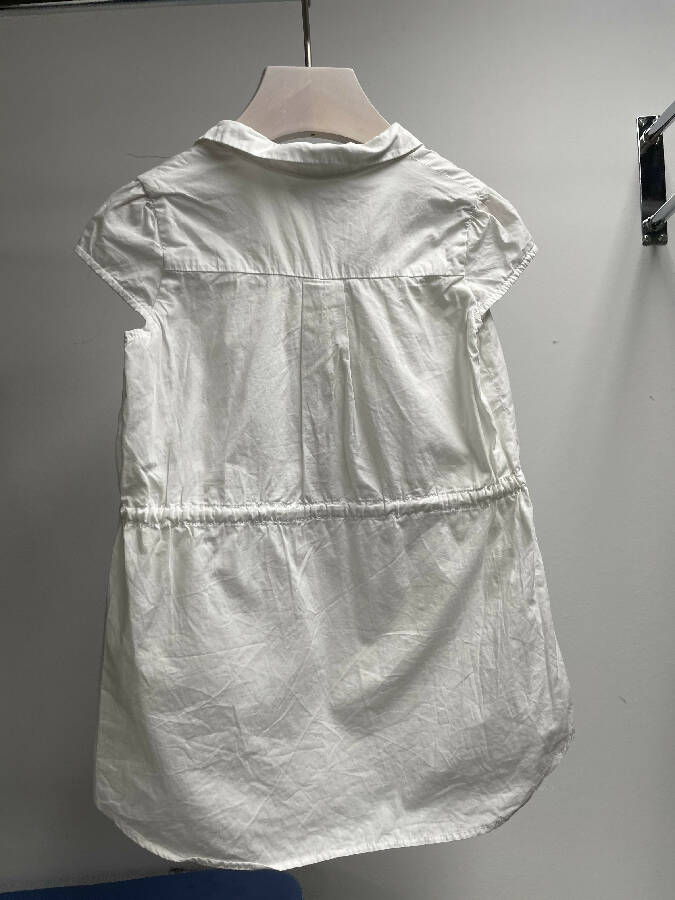 Burberry girl's white cotton short-sleeved polo shirtdress