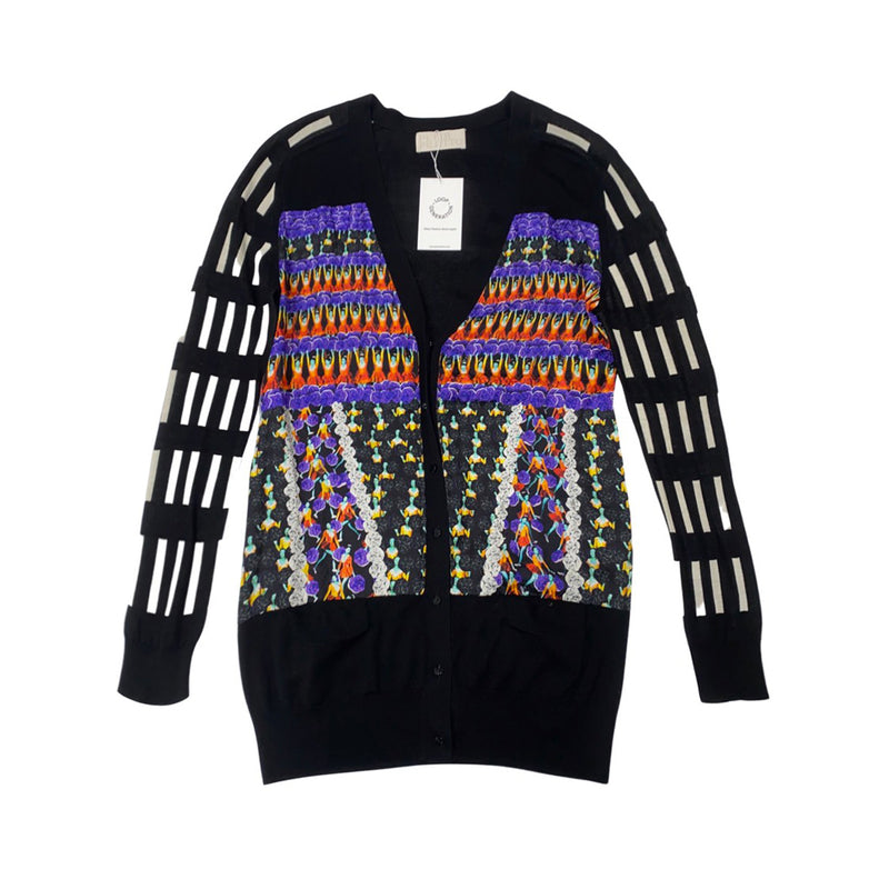pre-owned PETER PILOTTO multicolour silk and viscose cardigan | Size UK12