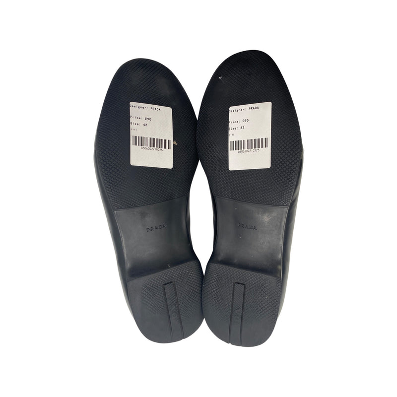 PRADA black patent leather loafers