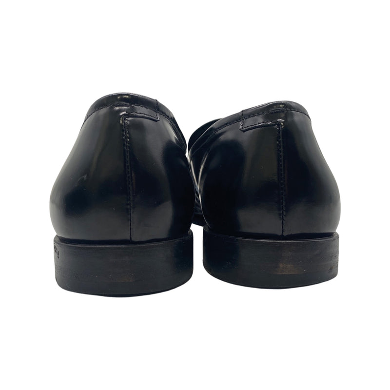 PRADA black leather loafers
