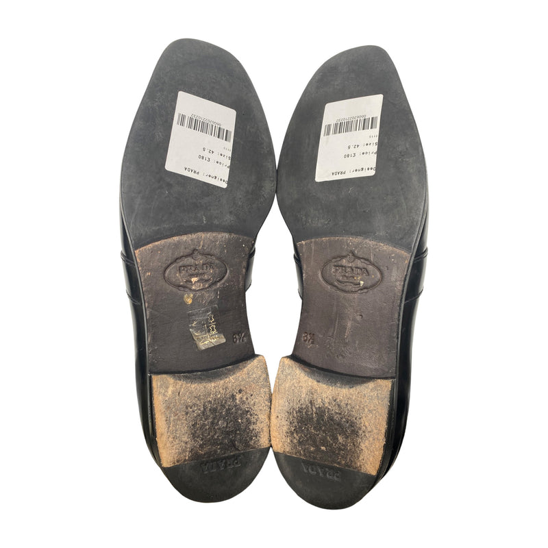 PRADA black leather loafers