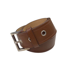 pre-owned PRADA ochre leather belt