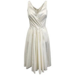 pre-loved PRADA ecru cotton draped dress
