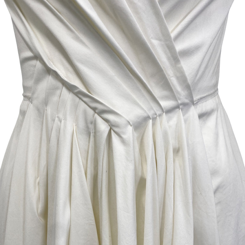 second-hand PRADA ecru cotton draped dress