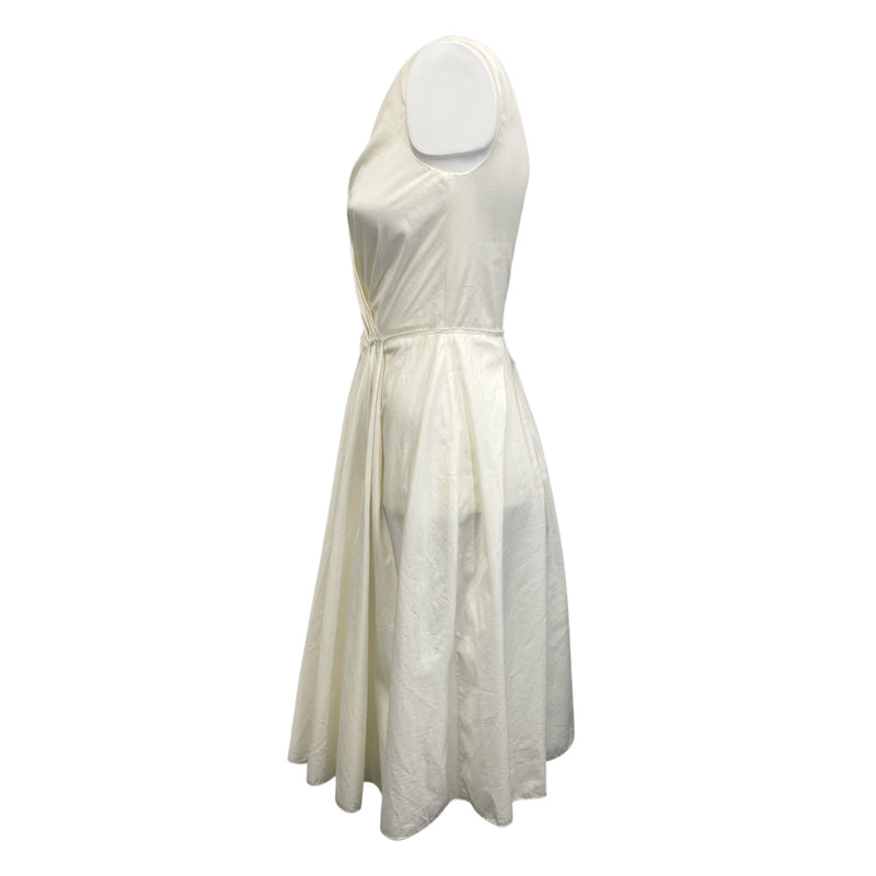 PRADA ecru cotton draped dress