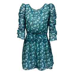 pre-loved RACHEL ZOE turquoise floral viscose dress
