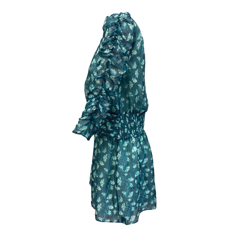 pre-owned RACHEL ZOE turquoise floral viscose dress