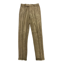 pre-loved RALPH LAUREN gold metalic trousers