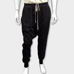 pre-owned RICK OWENS black cotton joggers