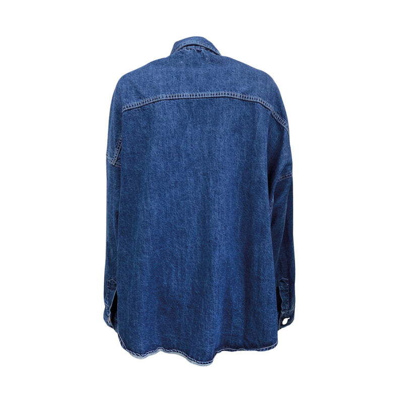 second-hand ROBERTA BIAGI blue denim shirt