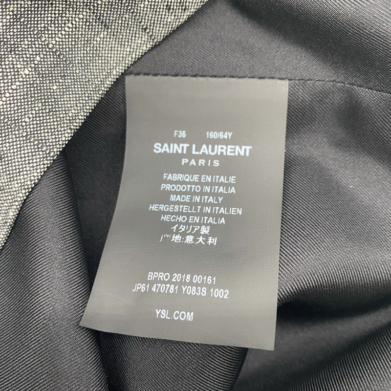 SAINT LAURENT grey woolen and silk set