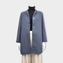 pre-owned S MAX MARA blue wool coat