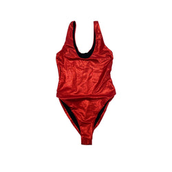 pre-owned SAINT LAURENT metallic red bodysuit | Size XS