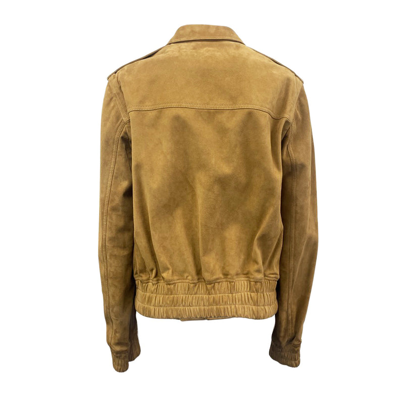 second-hand SAINT LAURENT light brown suede jacket | Size IT50