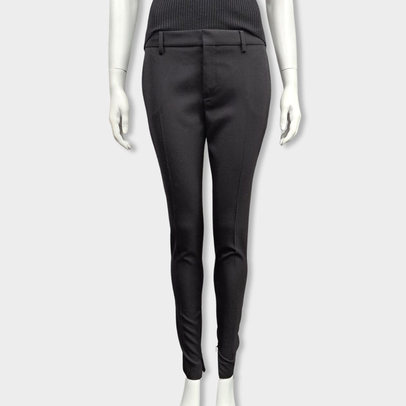 pre-owned SAINT LAURENT black wool trousers