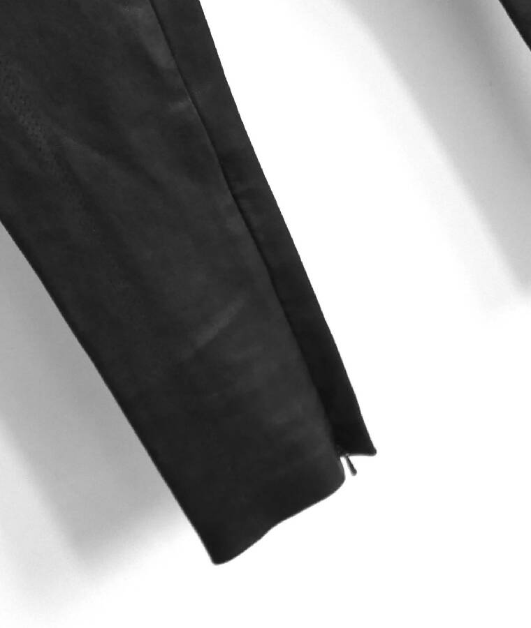 Balenciaga women's black leather leggings