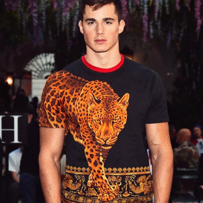 Versace animal print cotton T-shirt