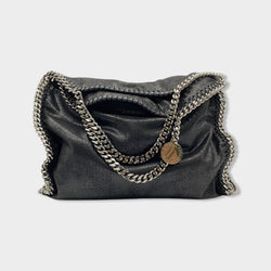 pre-owned STELLA MCCARTNEY back sparkle faux suede Falabella handbag