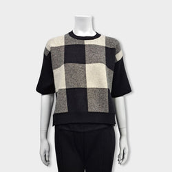 pre-owned STELLA MCCARTNEY black and ecru wool jumper