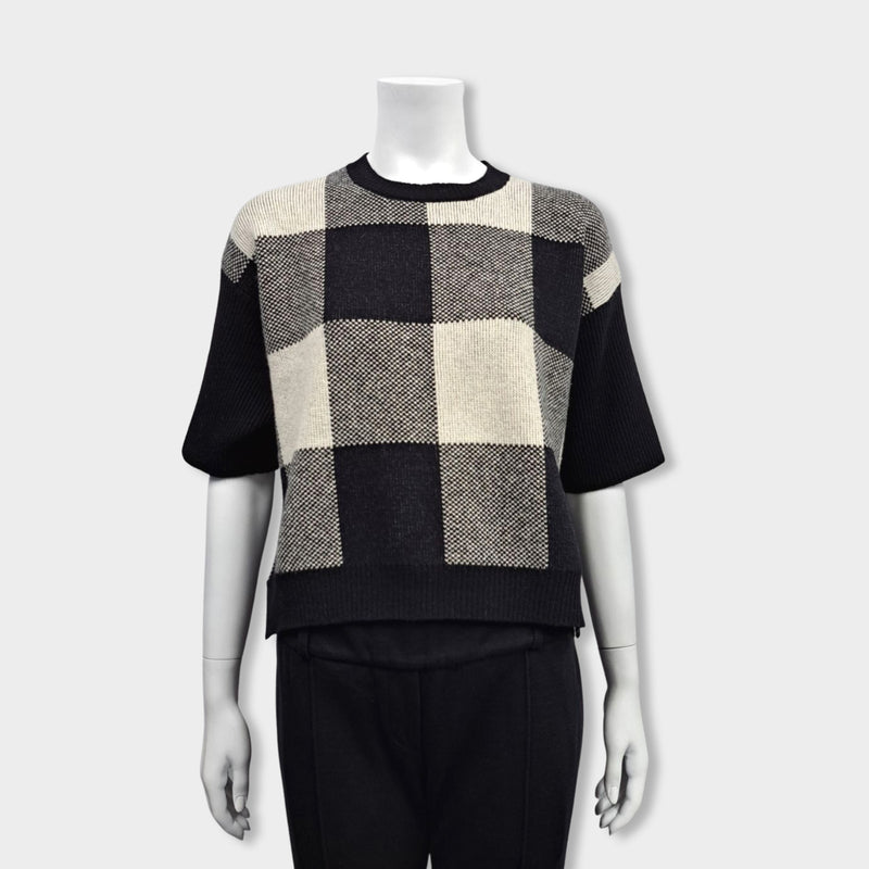 pre-owned STELLA MCCARTNEY black and ecru wool jumper