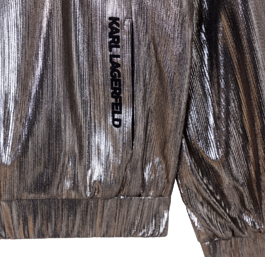 Metallic bomber 2025 jacket womens