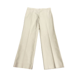 THE ROW ecru cotton trousers