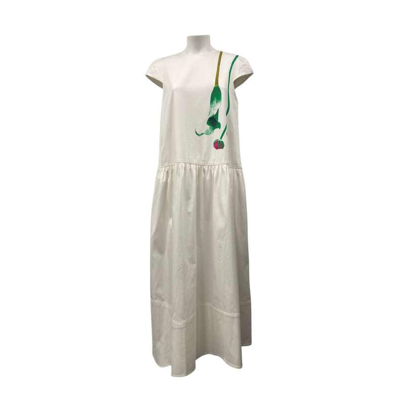 pre-loved TIBI white cotton maxi dress 