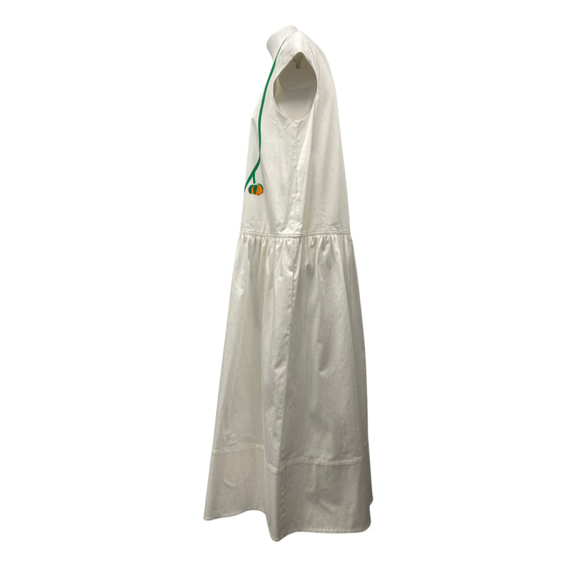 second-hand TIBI white cotton maxi dress
