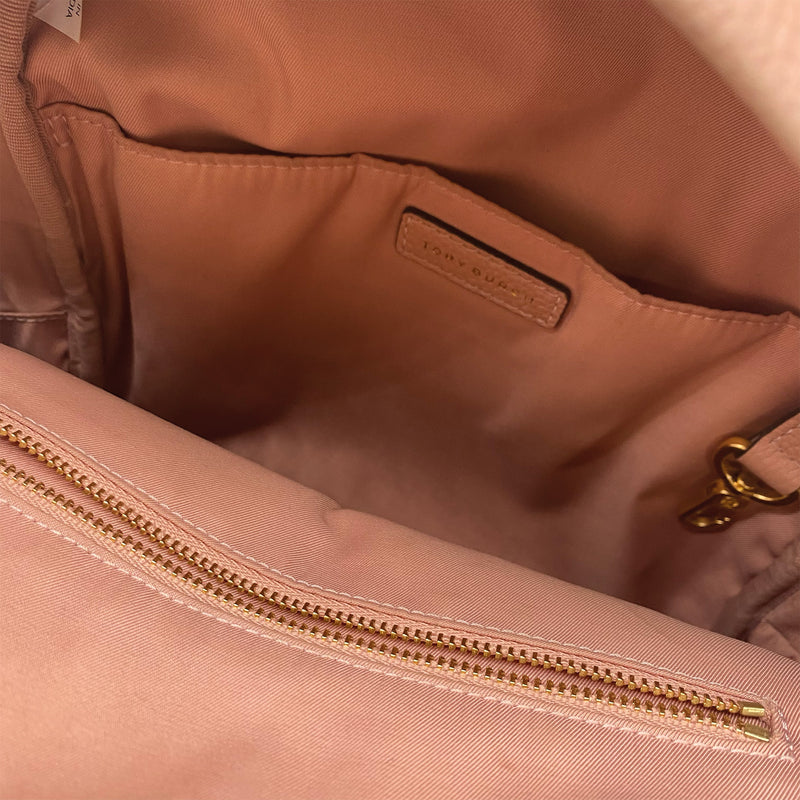TORY BURCH peach leather backpack