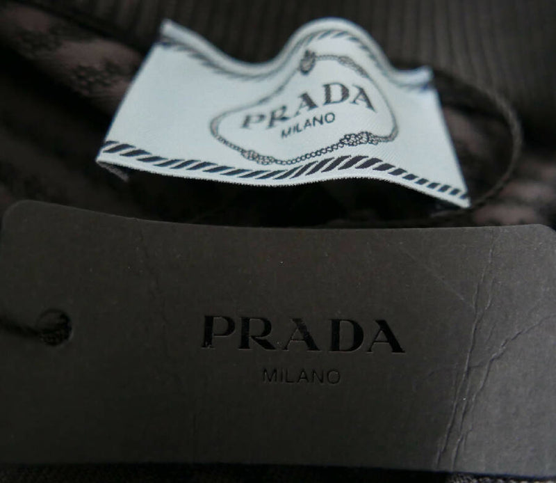 Prada women's black polyester body-con scuba dress
