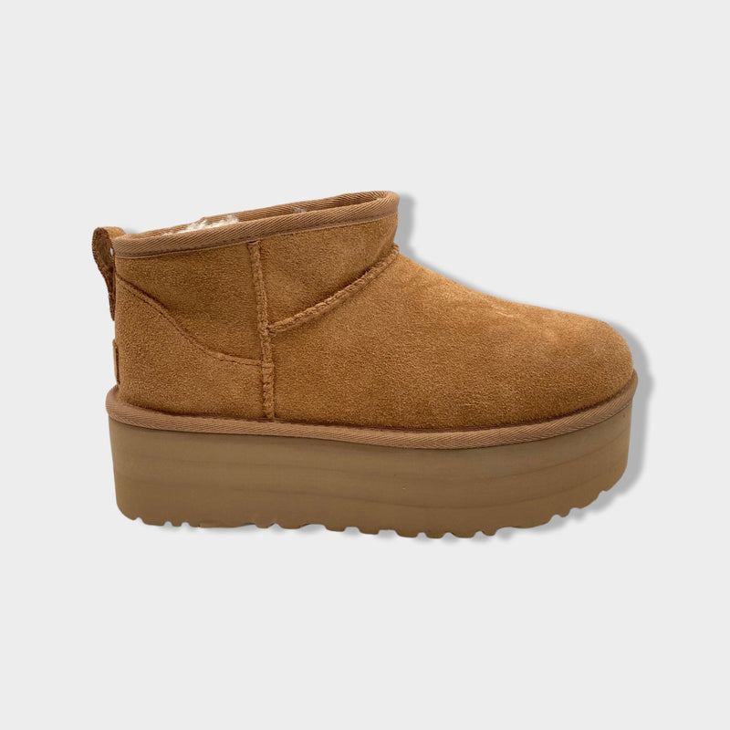 pre-owned UGG Plush camel suede boots | Size EU38 UK5