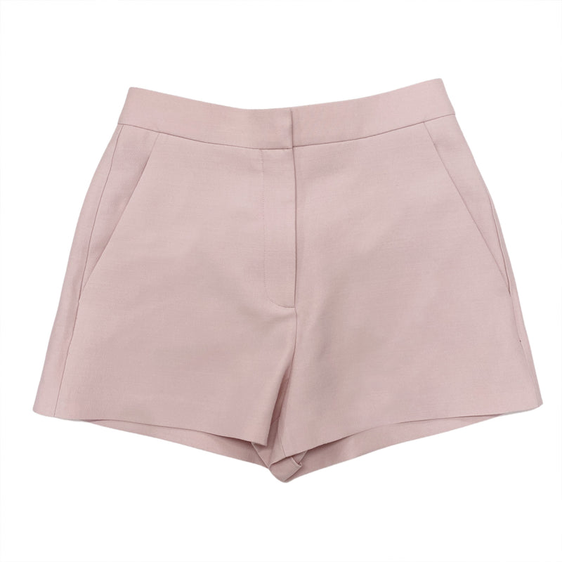 pre-loved VALENTINO pink woolen and silk shorts
