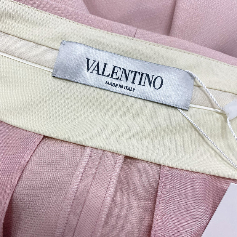 second-hand VALENTINO pink woolen and silk shorts