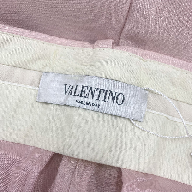 VALENTINO baby pink viscose tailored trousers