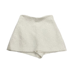 pre-owned VALENTINO white tweed cotton shorts | Size IT38