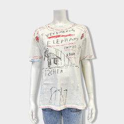 pre-owned VETEMENTS Elephant in the room cotton T-shirt | Size XS