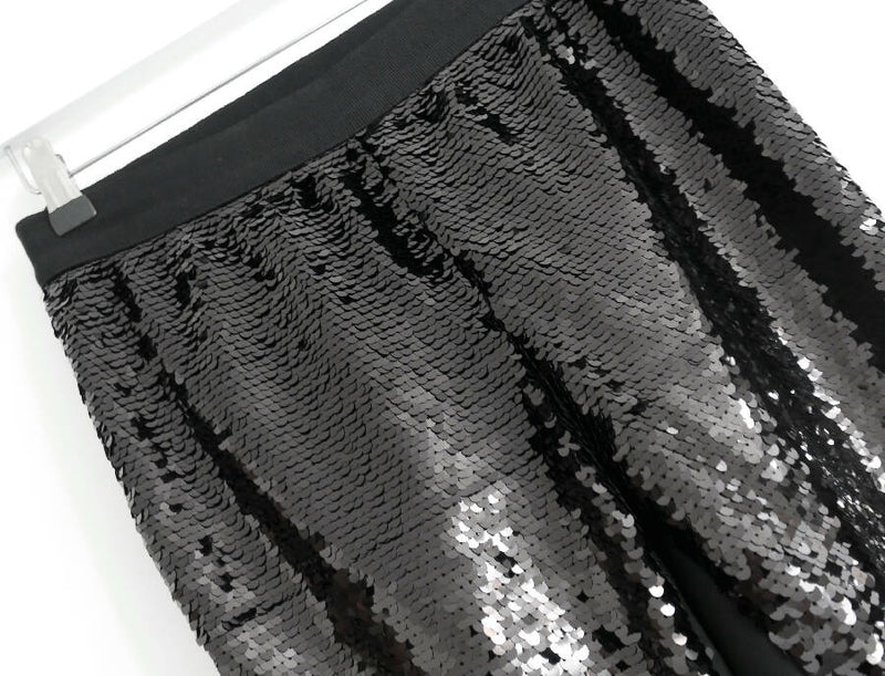 Giambattista Valli women’s black silk trousers with sequin embellishment