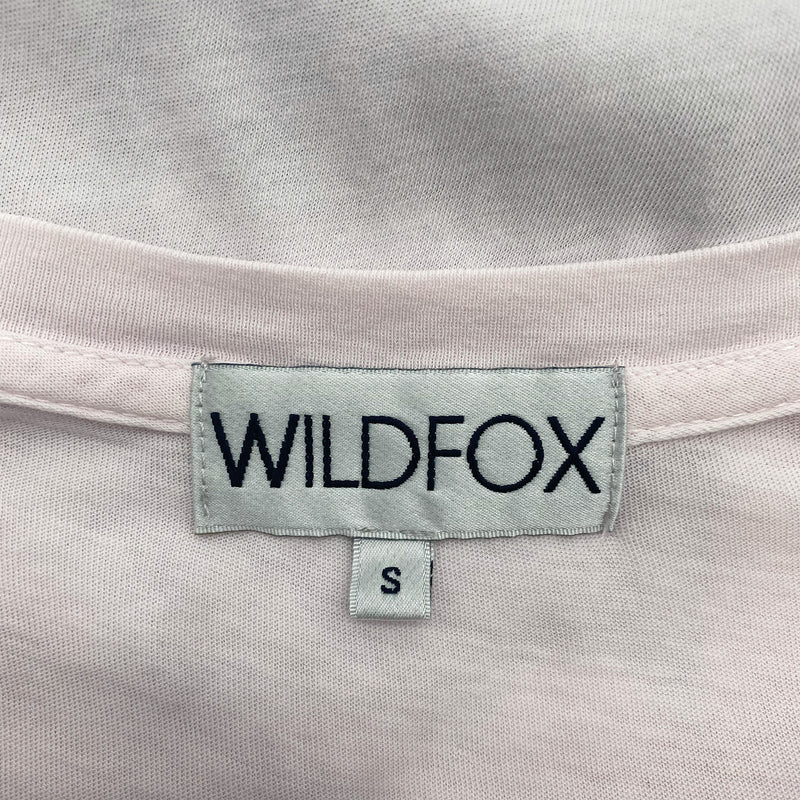 WILDFOX baby pink floral cotton T-shirt