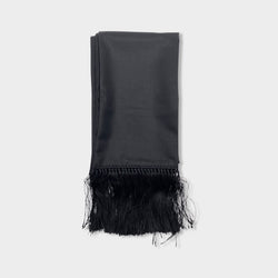 pre-owned WILLIAM & SON black silk scarf