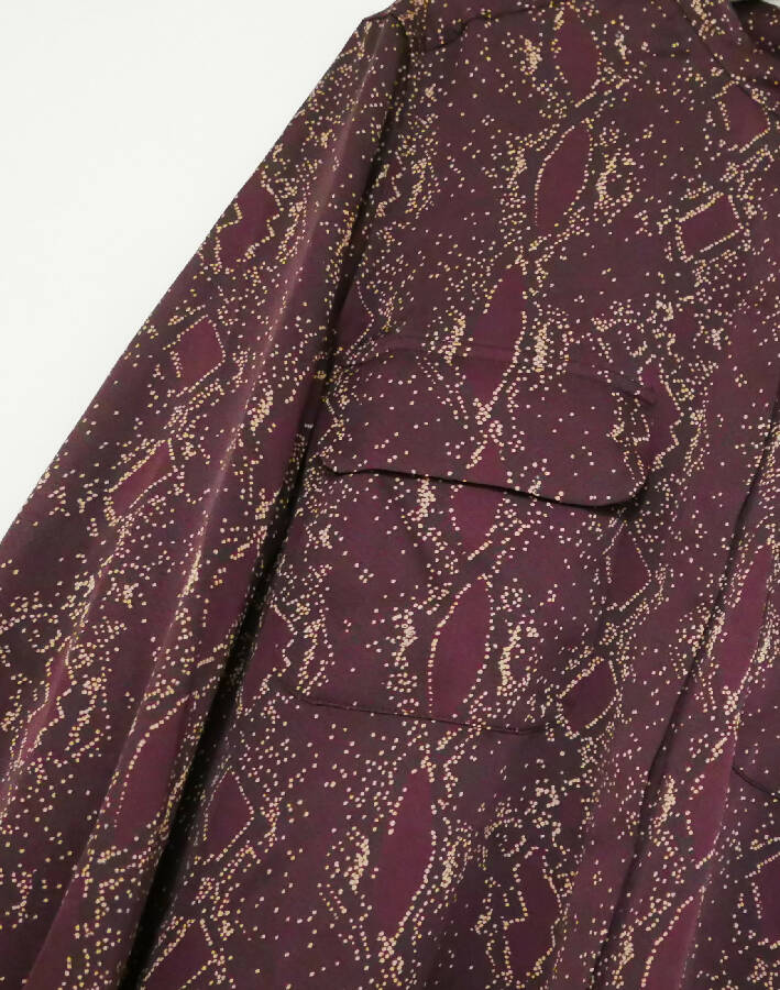 Equipment women's burgundy python print silk helaine shirt