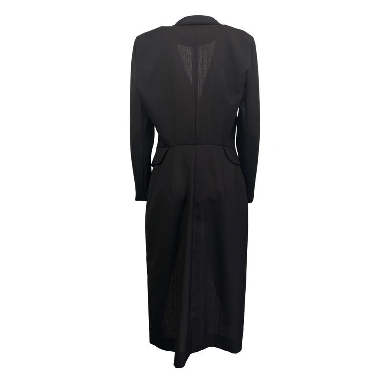second-hand YVES SAINT LAURENT black woolen silk frock jacket