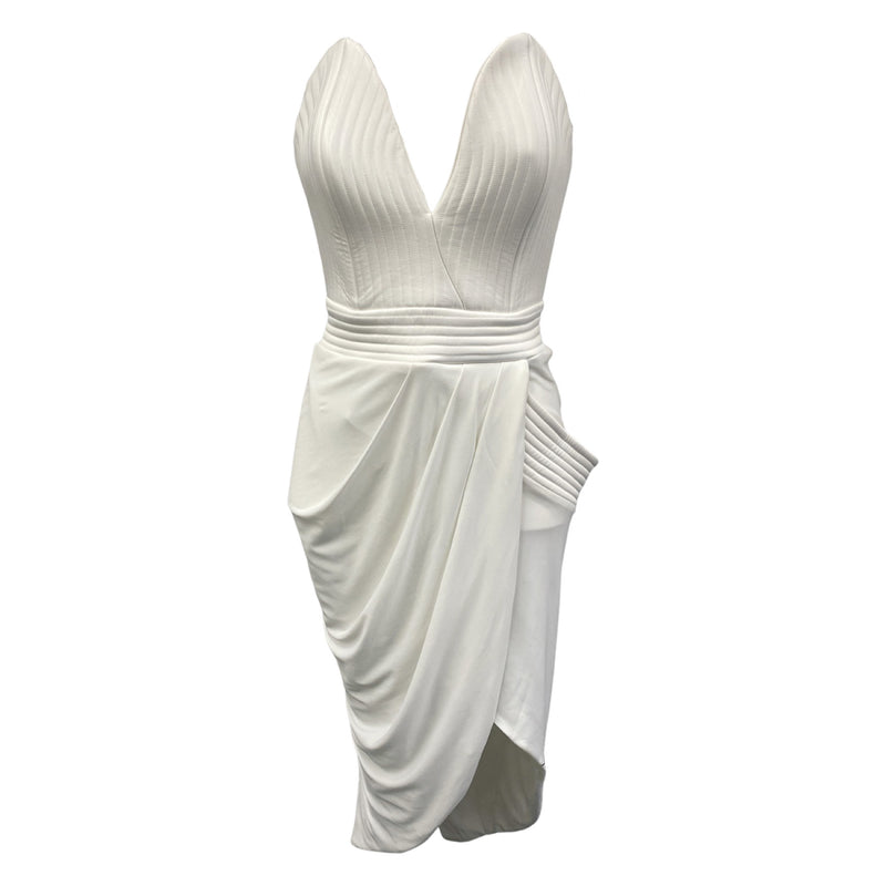 pre-loved ZHIVAGO white strapless dress