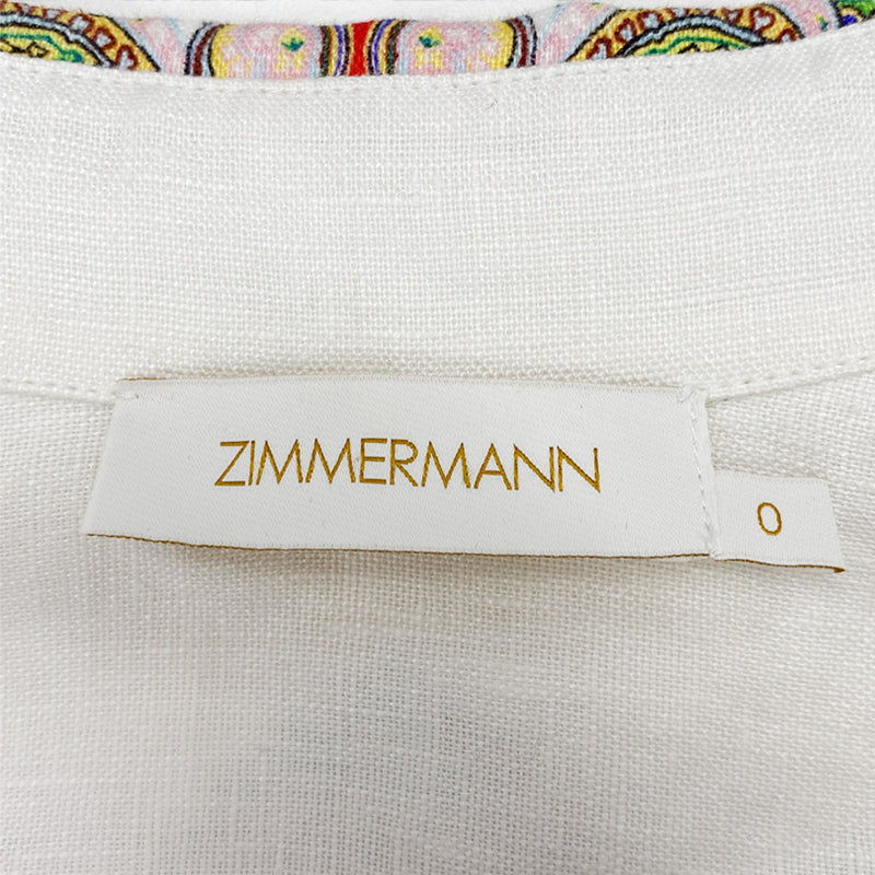 ZIMMERMANN multicolour print linen dress