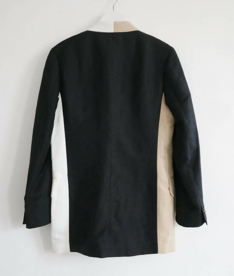 Petar Petrov women’s multicolour linen double-breasted oversize jacket