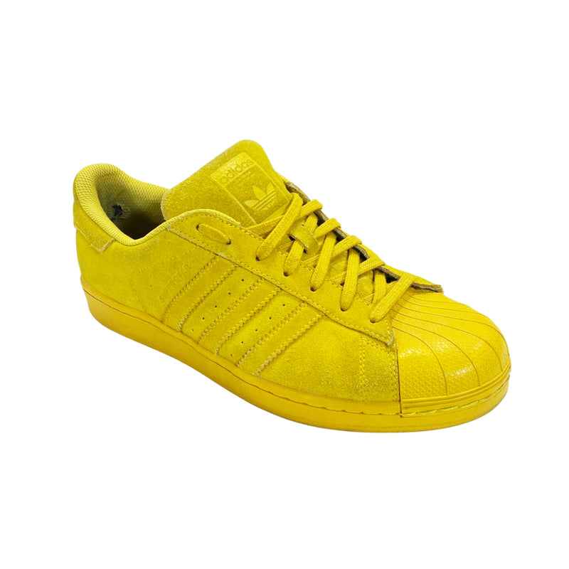pre-owned ADIDAS ORIGINALS yellow suede trainers | Size 45.5