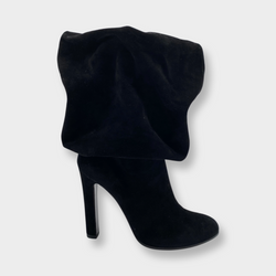 second-hand ALAÏA black suede heeled boots 